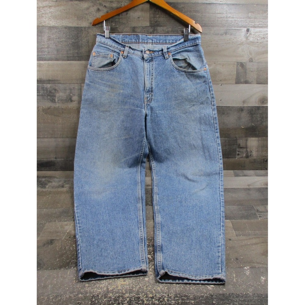 Vintage Levis 560 Jeans Mens 34x36 Blue Denim Loose Fit Tapered Made in USA 90s